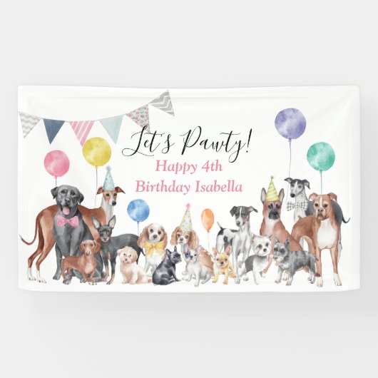 Hund zum Geburtstag Lasst uns schlau sein Banner (Horizontal)
