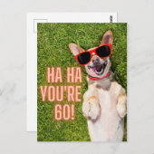 Hund zum Lachen 60. Geburtstag Postkarte (Vorne/Hinten)