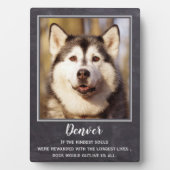 Hund zur Erinnerung an verspätete Haustiere Lover  Fotoplatte (Vorderseite)