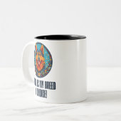 Hund Zweifarbige Tasse (Vorderseite Links)