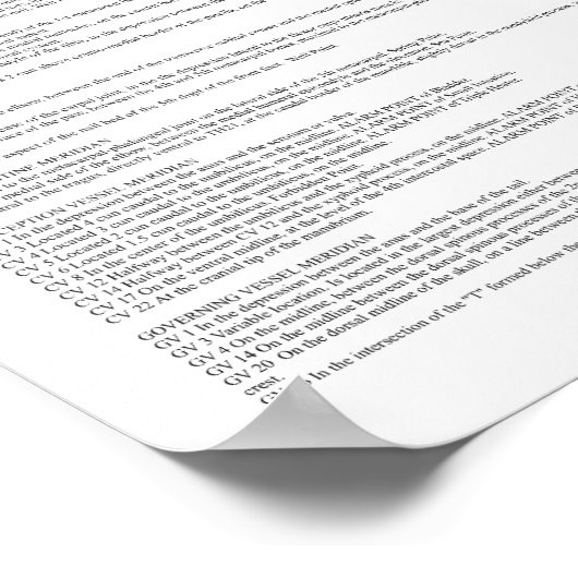 Hundakupressionstabelle Poster (Ecke)