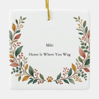Hundbegleiter Botanische Keramik Quadrat Keramikornament