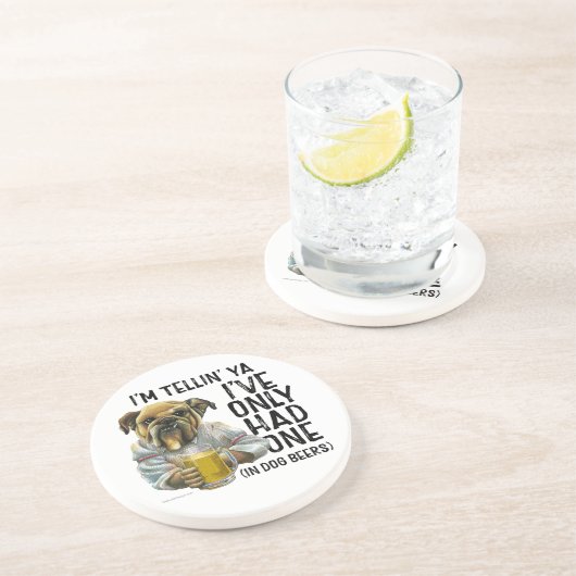 Hundbier Getränkeuntersetzer (Seite)