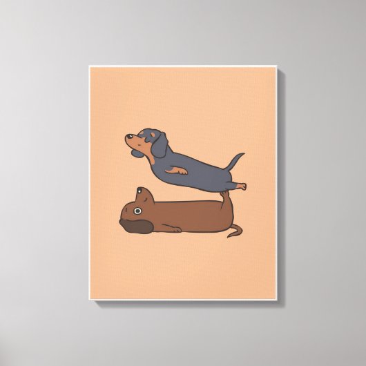 Hundbild der Wurst | Lieblicher Hund Leinwanddruck (Vorderseite)