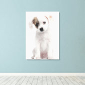 Hündchen (2 Monate alt) Leinwanddruck (Insitu (Holzboden))