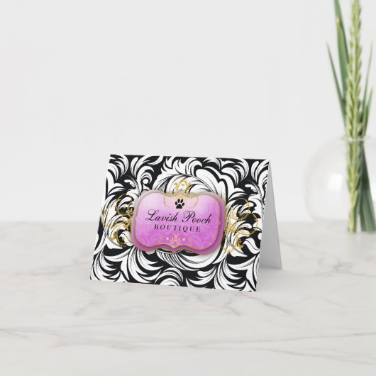 Hündchen 311-Lavish | lila Dankeskarte (Vorderseite)