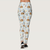 Hündchen-Aquarell-Muster Leggings (Rückseite)