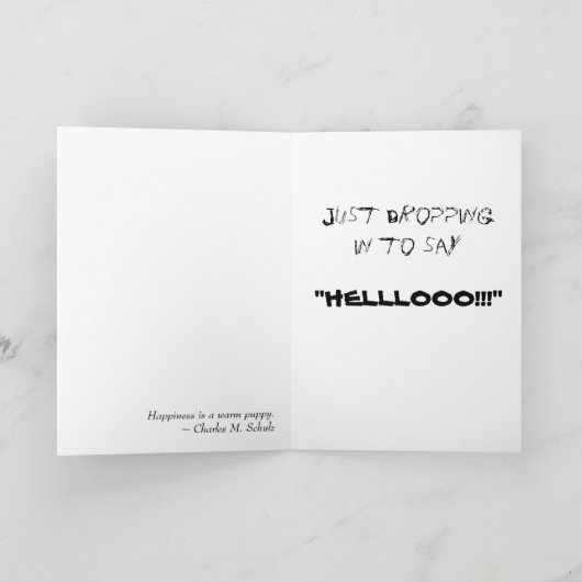 Hündchen hallo karte (Innenseite)