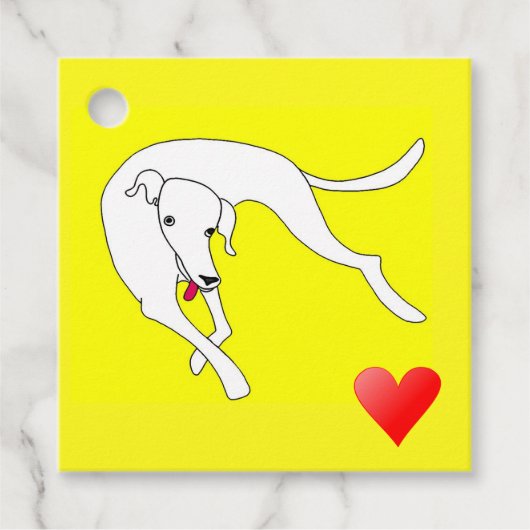 Hündchen-Hund Liebe Geschenkanhänger (Vorderseite)