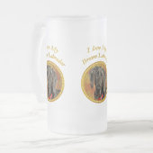 Hündchen-Hund Mattglas Bierglas (Vorderseite Links)