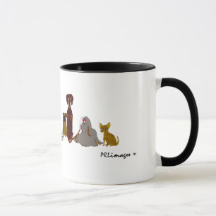 Hündchen in einer Reihen-Tasse Tasse