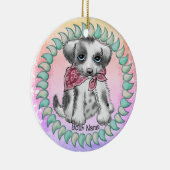 Hundchen keramik ornament (Rechts)
