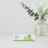 Hündchen-Kindertagesstätten-Grün-Hunde Mini Visitenkarte (Stehend Vorderseite)