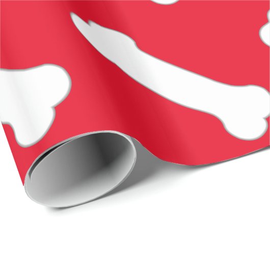 Hündchen-Knochen Geschenkpapier (Rolleneckpunkt)