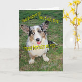 Hündchen-Kuchen-Träume Karte (Gelbe Blume)