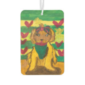 Hundchen "Kunst von Kindern" Autolufterfrischer (Rückseite)