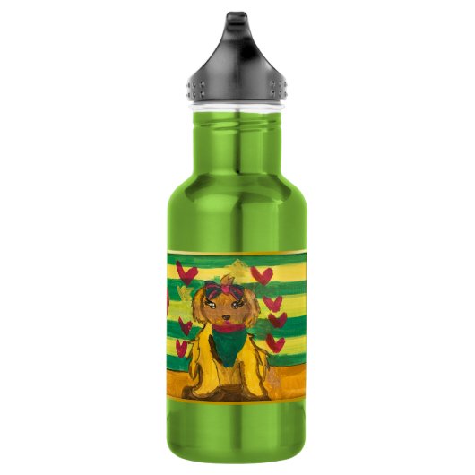 Hundchen "Kunst von Kindern" Edelstahlflasche (Rechts)