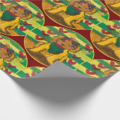 Hundchen "Kunst von Kindern" Geschenkpapier (Ecke)