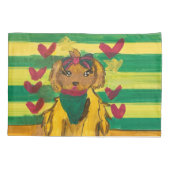 Hundchen "Kunst von Kindern" Kissenbezug (Rückseite)
