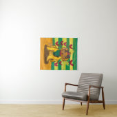 Hundchen "Kunst von Kindern" Wandteppich (Beispiel (Horizontal))
