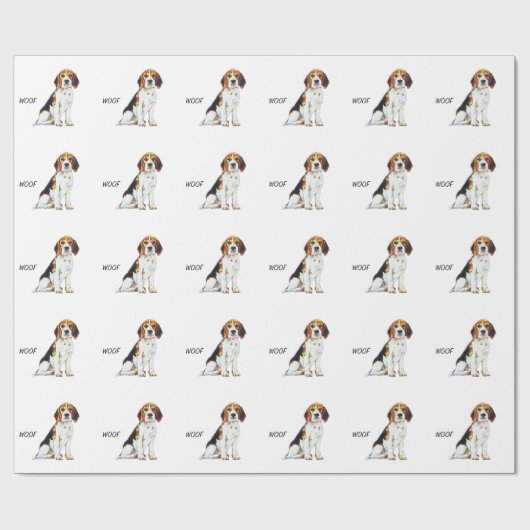 Hündchen-Packpapier Geschenkpapier (Flach)