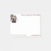 Hündchen-Post-Itanmerkungen Post-it Klebezettel (Vorderseite)