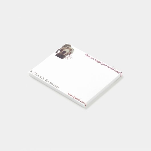 Hündchen-Post-Itanmerkungen Post-it Klebezettel (angewinkelt)