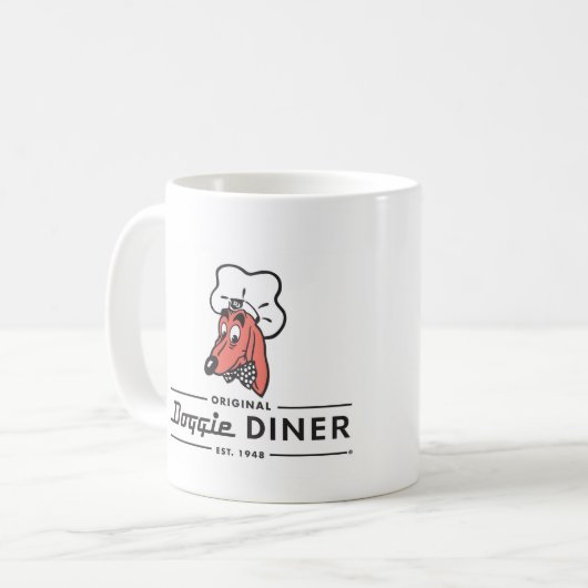 HÜNDCHEN-RESTAURANT-Restaurant-Vorlagenlogo Kaffeetasse (Vorderseite Links)