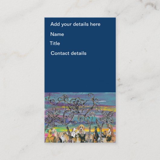 Hündchen-TagesVisitenkarten Visitenkarte (Vorderseite)