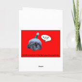 Hündchen-Weihnachtskarte Shih Tzu schlechte Feiertagskarte (Rückseite)