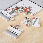 Hündchenmatch-Tagesrottöne Puzzle (Seite)