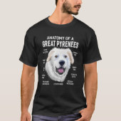 Hunde 365 Anatomie einer großen Pyrenäen Hund Funn T-Shirt (Vorderseite)
