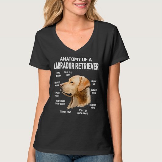 Hunde 365 Anatomie eines Labrador Retriever Hundes T-Shirt (Vorderseite)