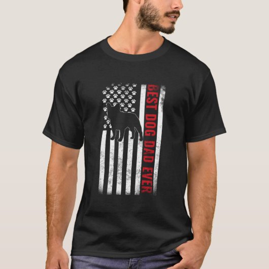 Hunde 365 French Bulldog Best Dog Vater Ever Ameri T-Shirt (Vorderseite)