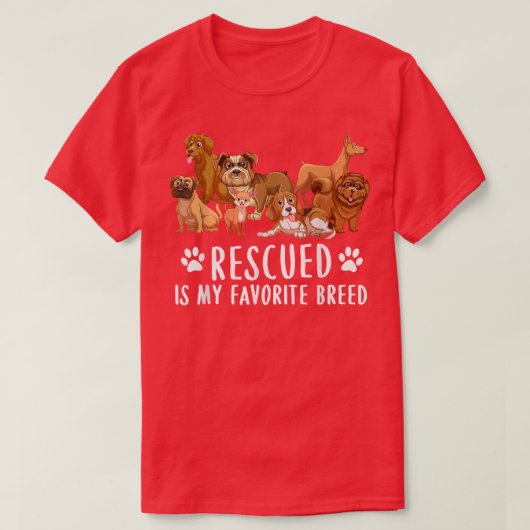 Hunde 365 gerettet ist mein Lieblingshund G T-Shirt (Design vorne)