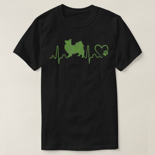 Hunde 365 Heartbeat Papillon Dog Animal Rescue Lif T-Shirt (Design vorne)