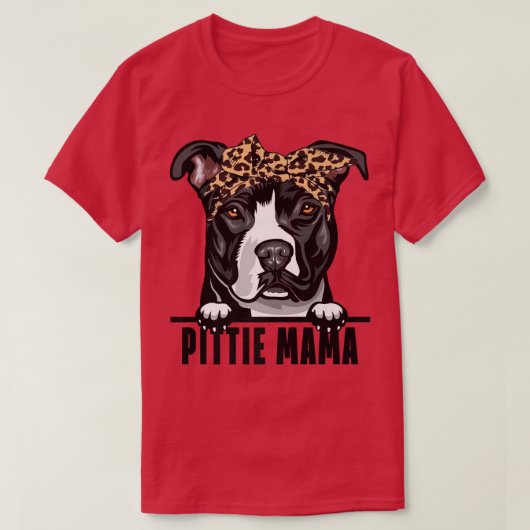 Hunde 365 Pitbull Hund Pittie Mama Pit Bull Mama T-Shirt (Design vorne)