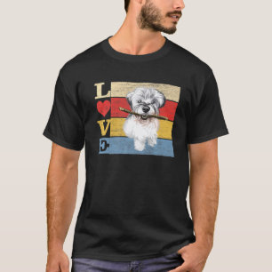 Hunde 365 Retro Liebe Miniatur Schnauzer Dog Vinta T-Shirt