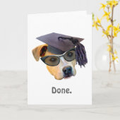 Hunde-Abschluss-Karte Karte (Gelbe Blume)