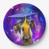 Hunde Abschluss mit Hund Pappteller (Vorderseite)