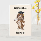 Hunde Abschluss Personalisiert Karte (Gelbe Blume)