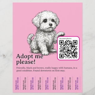 Hunde Adoptieren Flyer Vorlage Abreißbar
