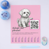 Hunde Adoptieren Flyer Vorlage Abreißbar  (Einzeln)