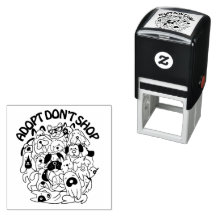 Hunde Adoption Retcue Self Inking Gummi Briefmarke