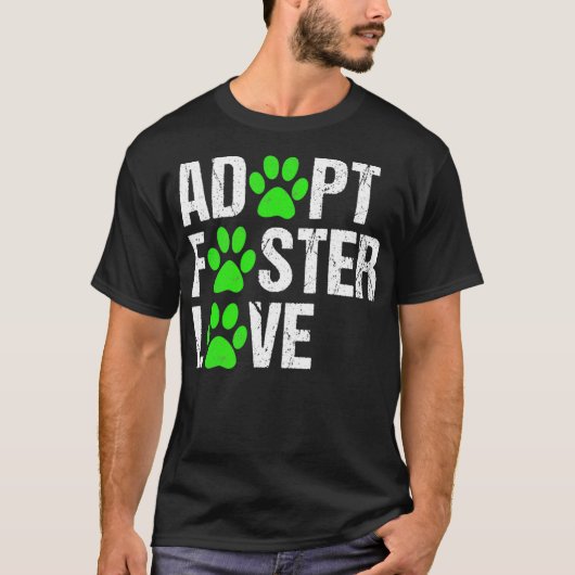 Hunde Adoption Rettung Hunde Adoptierte Katzenrude T-Shirt (Vorderseite)
