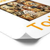 Hunde Adoptionen heute Zeichen Poster (Ecke)