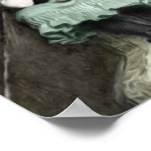 Hunde Adoring Girl Viktorianisch Painting Poster (Ecke)