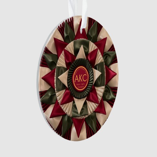 Hunde Agility Custom MACH Ribbon Acrylic Weihnacht Ornament (Vorderseite)