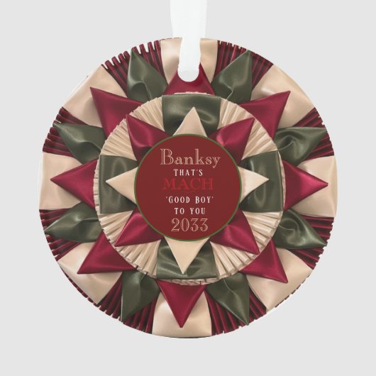 Hunde Agility Custom MACH Ribbon Acrylic Weihnacht Ornament (Rückseite)