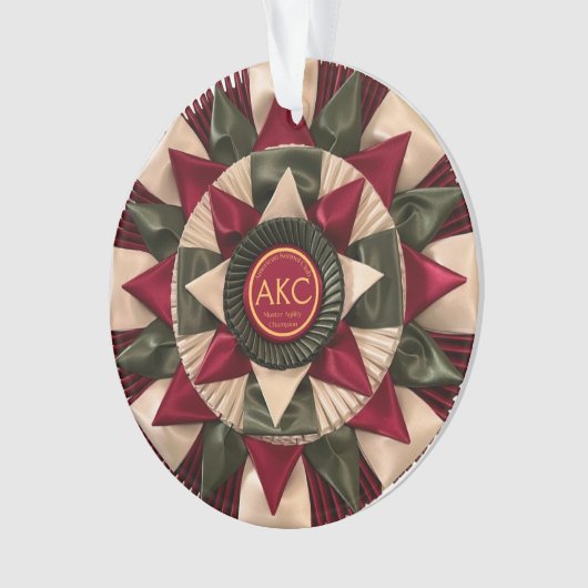 Hunde Agility Custom MACH Ribbon Acrylic Weihnacht Ornament (Vorderseite)